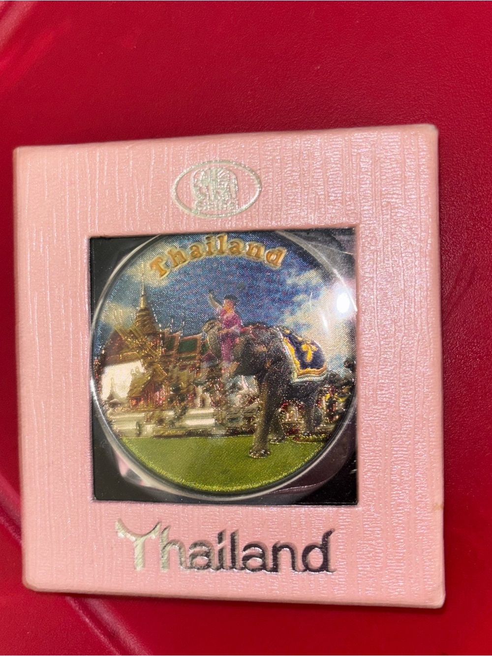 Vintage Thailand Compact Double Mirror Beautiful Designs on both sides-NEW